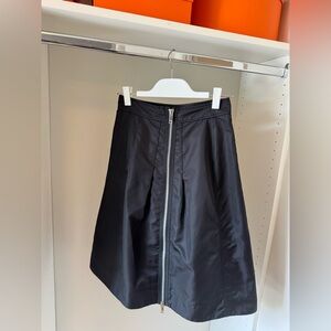 Ganni nylon Black A-Line Skirt with Zipper